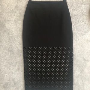 Black mini skirt